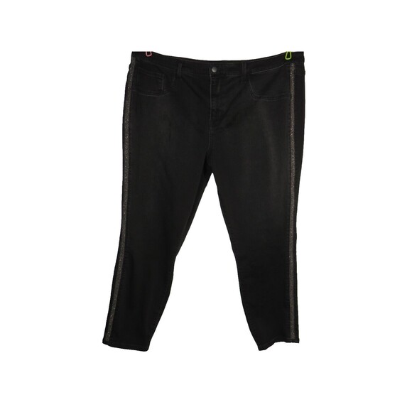 Ava + Viv Women's Jeans Black High Rise Beaded Side Jegging Pants Plus Size 22W - Picture 3 of 12